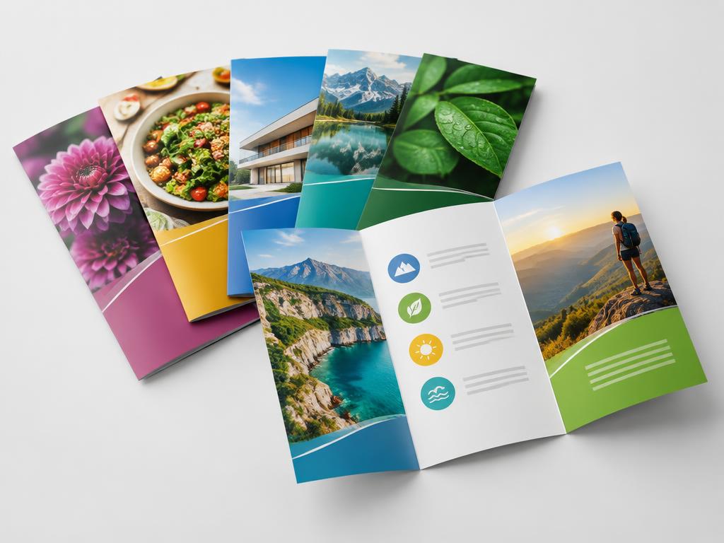 Illustrative photo of printed flyers and brochures